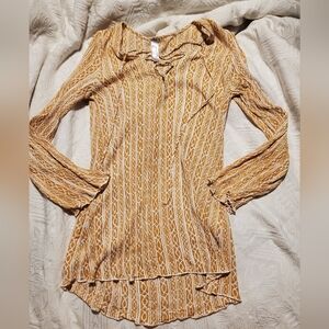 Mahina Mustard Patterned Top